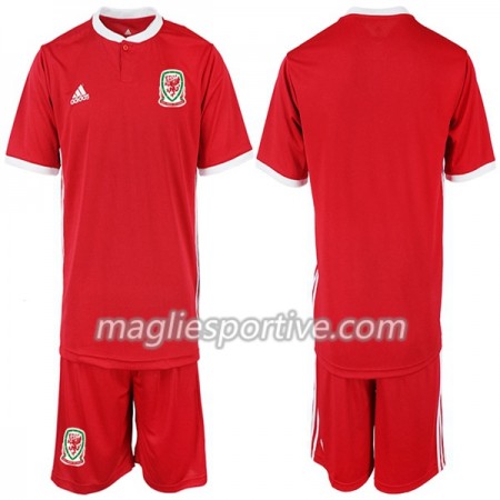 Completo Calcio Galles Bambino Divisa Prima 2018/2019